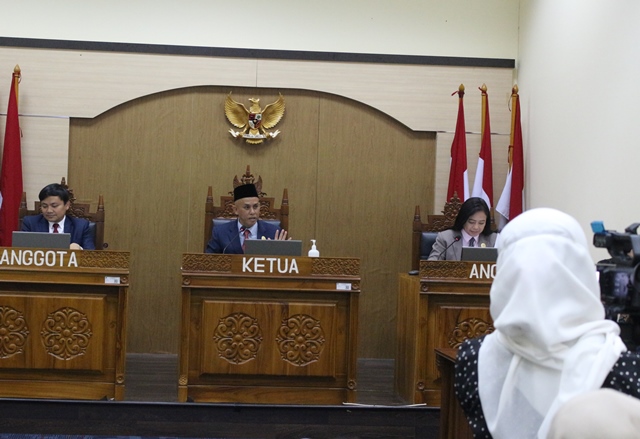 Suasana sidang sengketa informasi di Komisi Informasi Pusat. Foto: KIP 