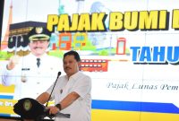 Wali Kota Madiun Maidi saat menghadiri kegiatan Pekan Panutan Pajak PBB di GCIO Kota Madiun, Rabu (13/3/2024). Foto: Pemkot Madiun