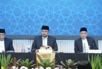 Menteri Agama Yaqut Cholil Qoumas saat Sidang Isbat di Kementerian Agamat, Minggu (10/3/2024). Foto: Humas Kementerian Agama.