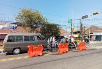 Uji coba traffic light di perempatan Karang Malang, Balerejo, Kabupaten Madiun, Senin (5/8/2024).