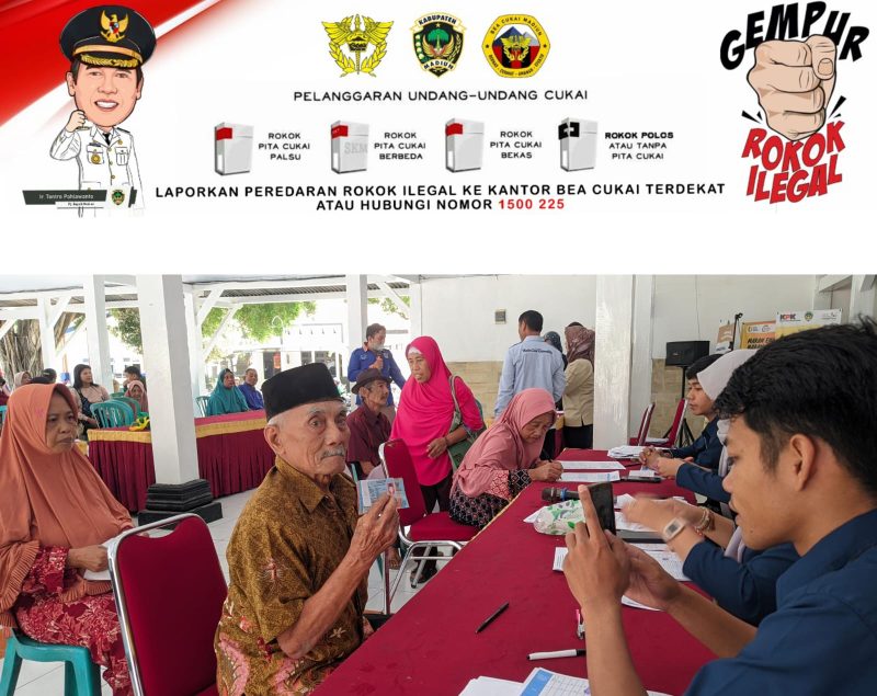 Dinsos salurkan bantuan sosial bersumber dari DBHCHT Kabupaten Madiun tahun 2024 di Kecamatan Geger, Selasa (3/9/2024) pagi.