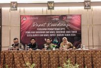 KPU Kabupaten Madiun gelar Rapat Koordinasi Persiapan Pendaftaran KPPS untuk Pilkada Jatim dan Pilkada Kabupaten Madiun tahun 2024, Jumat (20/9/2024).