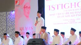 Ketua Umum Partai Solidaritas Indonesia (PSI), Kaesang Pangarep, ungkapkan kekagumannya terhadap penataan Kota Madiun, Selasa malam (1/10/2024).