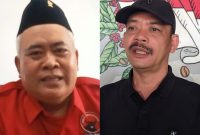 Dua politisi PDI Perjuangan Kabupaten Madiun, Fery Sudarsono (baju merah) dan Budi Wahono. Foto : Kolase Dok. NEUMEDIA.