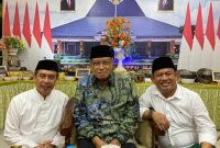 Prof. Dr. K.H. Said Aqiel Siradj, M.A, hadiri peringatan Hari Santri yang digelar oleh Paslon Bupati Madiun dan Wakil Bupati Madiun nomor urut 2, Hari Wuryanto-Purnomo Hadi (Harmonis), Rabu (16/10/2024) malam.